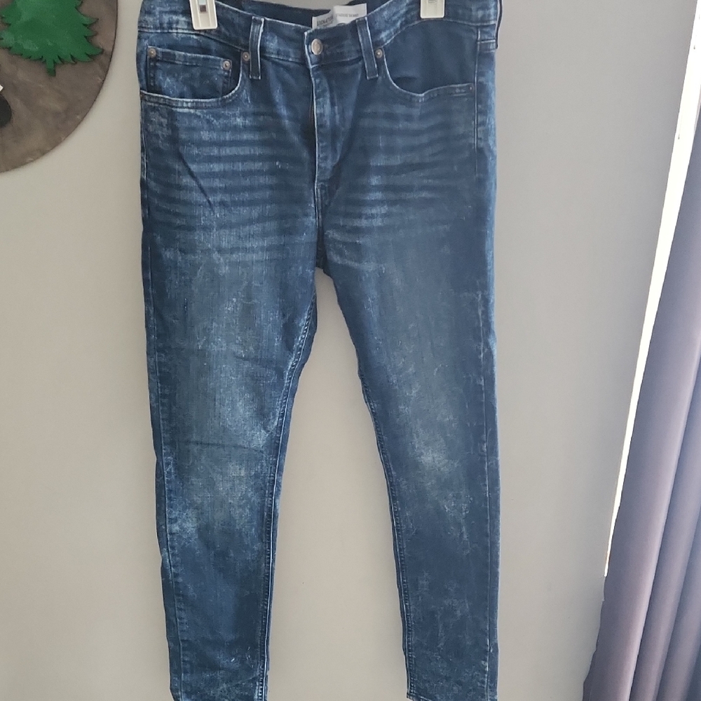 Levi's Men's Dark 36/30 Blue Stacked Skinny Jeans